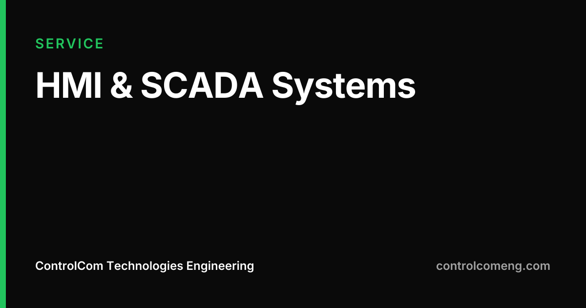 HMI & SCADA Systems | ControlCom